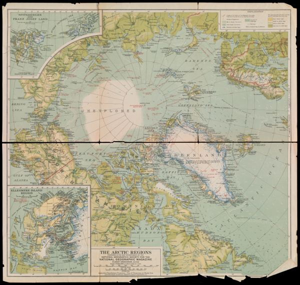 The Arctic Regions Prepared in the Map Department of the National Geographic Society for the National Geographic Magazine Gilbert Grosvenor, Editor