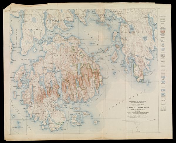 Department of the Interior U.S. Geological Survey Topographic Map Acadia National Park Hancock County Maine