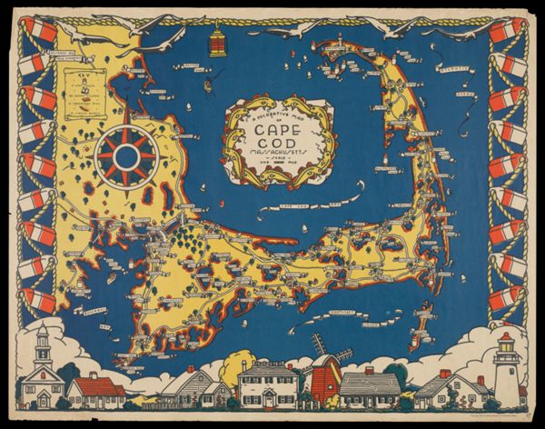 A Decorative Map of Cape Cod