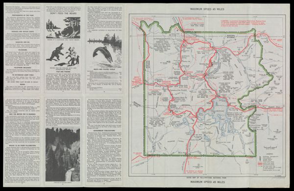 Motorists Guide, Yellowstone National Park 1939