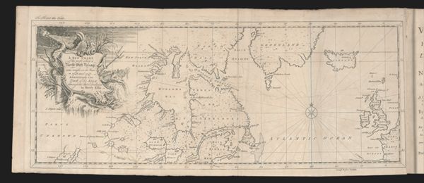 A New Chart of the parts where a Northwest Passage was sought in the years -1746 and 1747- exhibiting the track of the ships throughout that Expedition.