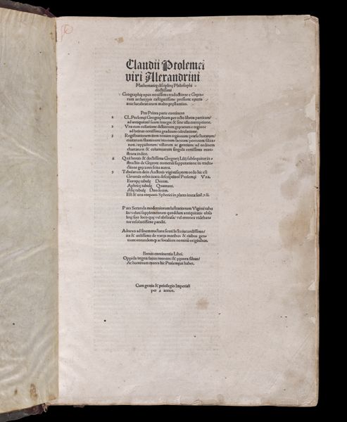 Geographia (Ptolemei) [Title page]