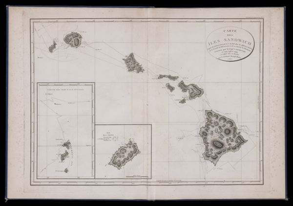 Carte des Îles Sandwich... / Partie des Îles Gallapagos / Île des Cocos