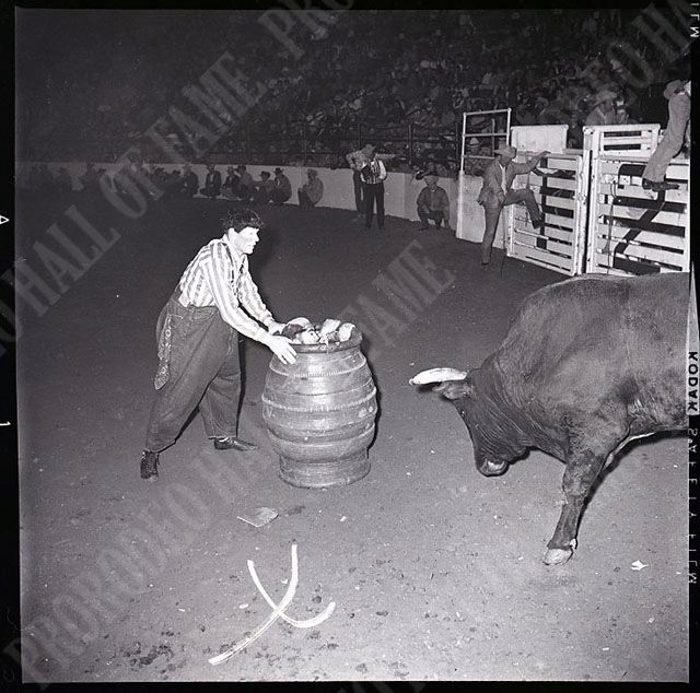 Wilbur Plaugher and Jimmy Schumacher Bull Fighting