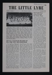 The Little Lyre, Vol. 1, No. 1, November 1960