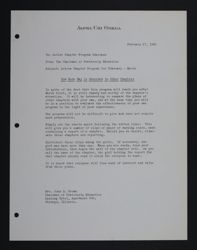 Mrs. John D. Brown to Active Chapter Program Chairmen Letter, February 27, 1941