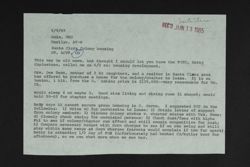 Santa Clara Prospective Chapter Housing Memo, June 9, 1985