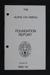 Alpha Chi Omega Foundation Report, Volume XII, 1989-90