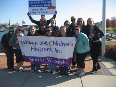 Iota Omega Chapter Members at Domestic Violence Awareness Walk Photograph, c. 2005-12