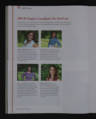 2015-16 Chapter Consultants: The Final Four