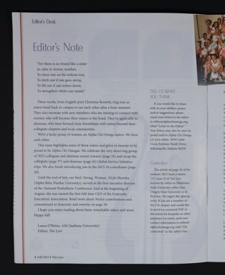 Editor's Note, Fall 2015