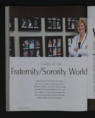 A Leader in the Fraternity/Sorority World, Fall 2015