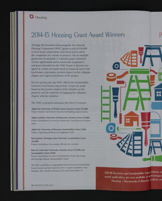 2014-15 Housing Grant Award Winners, Fall 2015
