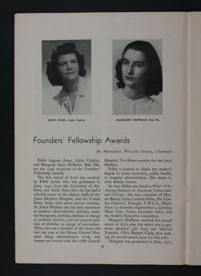 Founders' Fellowship Awards, November 1948