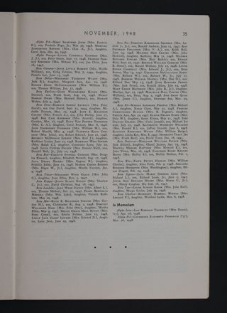 Vital Data: In Memoriam, November 1948