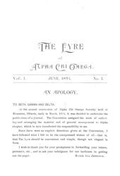 The Lyre of Alpha Chi Omega, Vol. 1, No. 1, June 1894