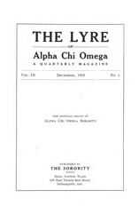 The Lyre of Alpha Chi Omega, Vol. 9, No. 2, December 1905