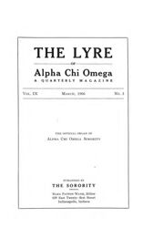 The Lyre of Alpha Chi Omega, Vol. 9, No. 3, March 1906