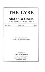 The Lyre of Alpha Chi Omega, Vol. 9, No. 4, June 1906