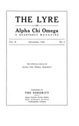 The Lyre of Alpha Chi Omega, Vol. 10, No. 2, December 1906