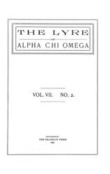The Lyre of Alpha Chi Omega, Vol. 7, No. 2, June 1903
