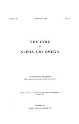 The Lyre of Alpha Chi Omega, Vol. 11, No. 2, January 1908