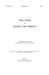 The Lyre of Alpha Chi Omega, Vol. 12, No. 2, January 1909
