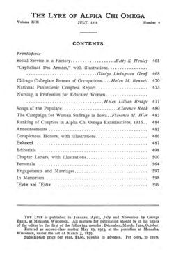 The Lyre of Alpha Chi Omega, Vol. 19, No. 4, July 1916