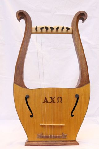 Full-sized Wooden Lyre Instrument, 1985