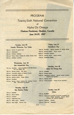 National Convention Program, 1947