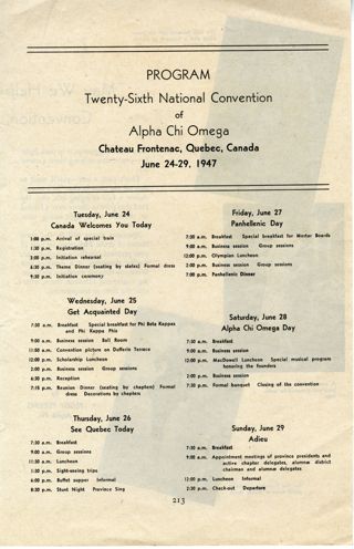 National Convention Program, 1947