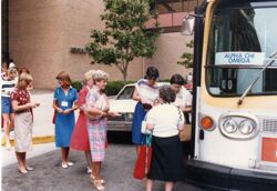 Bus to DePauw Day, 1985 National Convention