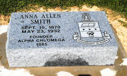 Anna Allen Smith, Founder Burial Marker
