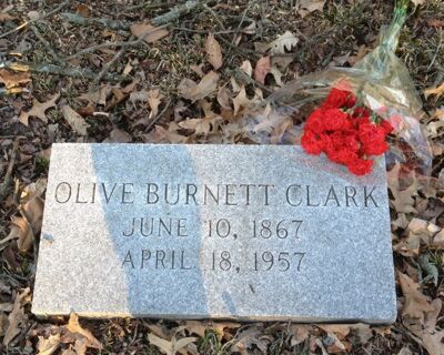Olive Burnett Clark, Founder Burial Marker