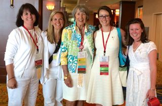 Past National President Ellen Vanden Brink and Alpha representatives, 2014 National Convention