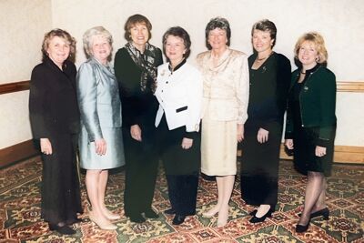 Past National Presidents with Executive Director Nancy Leonard at her retirement event, 1999
