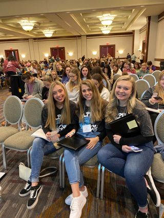 Members of the Kappa Mu (University of Texas at Tyler) chapter at 2020 Leadership Academy