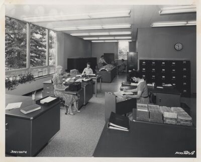 Washington Boulevard Headquarters Office Space and Staff Photograph, 1960s