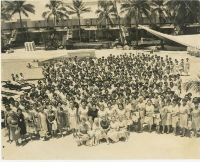 1962 Convention Attendees, Bal Harbour, Florida, Americana Hotel Photograph