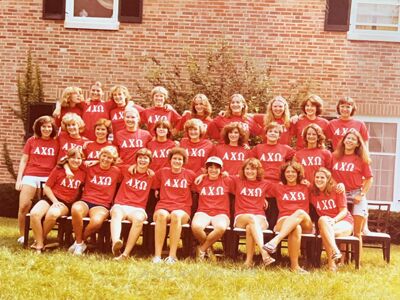 Bid Day 1979 at Alpha Chi (Butler University) Photograph