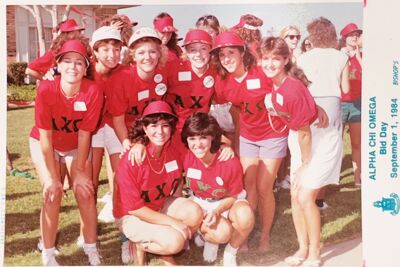 Gamma Rho (Texas Tech University) Bid Day 1984 photograph