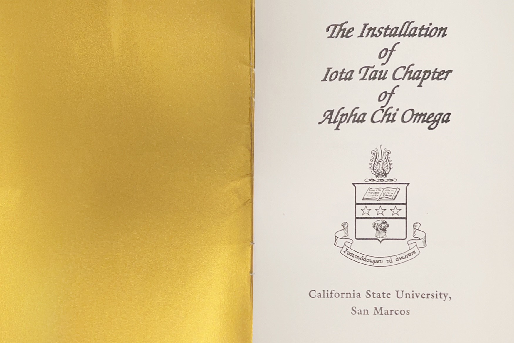 Iota Tau Installation Program