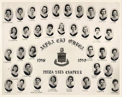 Delta Zeta (Central Michigan University) composite photograph, 1959