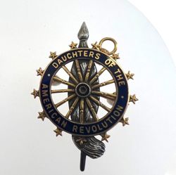 Daughters of the American Revolution pin belonging to Founder Bessie Grooms Keenan