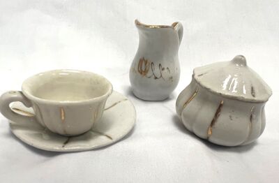 Child's china tea set belonging to Founder Estelle Leonard