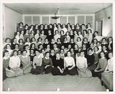 Members of the Alpha Phi chapter (University of Texas at Austin) ca. 1945 Photograph