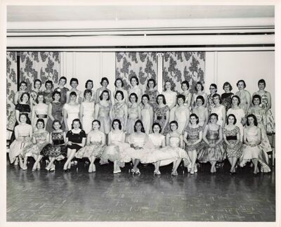 Members of the Delta Theta chapter (University of Maine), 1959, photograph