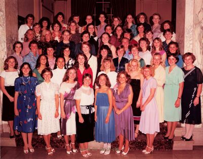 Members of the Zeta Omicron chapter (Vanderbilt University), 1982, photograph