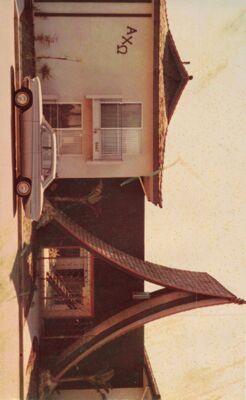 Delta Psi (University of California, Santa Barbara) house, ca. 1950s, photograph