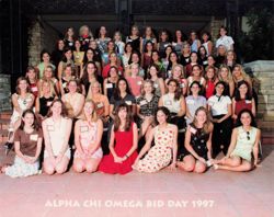 Alpha Phi (University of Texas at Austin) Bid Day, 1997, photograph